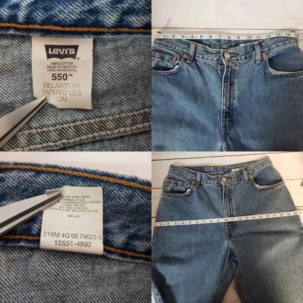 Levi's 12 M/30" Blue Vtg 550 High Rise Mom Jeans - Picture 12 of 12